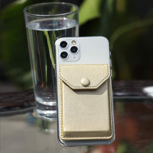 Card Holder for Back of Phone Adhesive Cell Phone Leather Wallet Stick On Card Holder Credit Card Holder Pocket for Men Women RFID Blocking Covers...