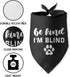 Be Kind I'm Blind Triangle Dog Bandana Blind Dog Devices for Blind Dogs Funny Puppy Bandana Photo Prop Pet Scarf Accessories for Pet Dog Lovers Gi...