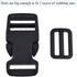 SGH Pro 1 Inch Single Adjustable Quick Side Release Buckles with 1 Inch Tri-Glide Slides Clips Snaps No Sewing Heavy Duty Plastic Replacement for ...