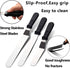 Icing Spatula Metal Stainless Steel for Kitchen Cake Baking Decorating,Sorxine Angled Icing Spatula Set of 3 with 6", 8", 10" Blade (Black2)...