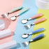 Honeydak 12 Pieces Toddler Utensils Kids Fork and Spoon Silverware Set colored Stainless Steel Safe Flatware Round Handle Utensils Baby Cutlery me...