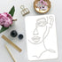 FINGERINSPIRE 9PCS Lady Line Art Painting Stencil 8.3x11.7 inch Woman Face Painting Template Minimalist Line Facial Features Stencil Character The...