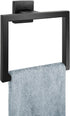Matte Black Towel Ring,Square Hand Towel Holder,Towel Hanger, Bathroom Hardware Accessories,SUS 304 Stainless Steel Wall-Mounted...