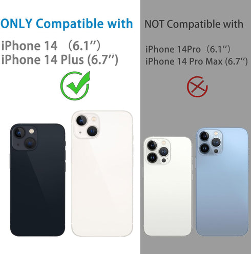 for iPhone 14 and iPhone 14 Plus Camera Lens Protector, Bling 3D Rhinestone Sparkle Diamond 9H Tempered Glass Camera Cover Anti Scratch Shockproof...