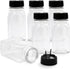 RoyalHouse 6 Pack 9.5 Oz Plastic Spice Jars with Black Cap, Clear and Safe Plastic Bottle Containers with Shaker Lids for Storing Spice, Herbs and...