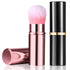 2 Pieces Retractable Kabuki Makeup Brushes Blush Powder Brush Small Travel Makeup Brushes with Cover Makeup Tool for Loose Powder Cream or Liquid ...