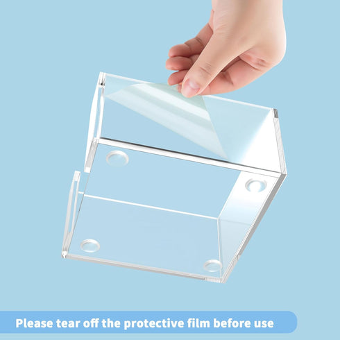 Sticky Note Holder, Clear Acrylic Notepad Holder for 3" x 3" Sticky Note Storage,Acrylic Sticky Note Dispenser for Classroom and Office Desk Organ...