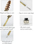 Quill Pen and Ink Set Feather Pen with Ink and 6pcs Nibs Calligraphy Pens for Beginners for Lettering,Drawing, Journaling, Signing, Invitation HO-...