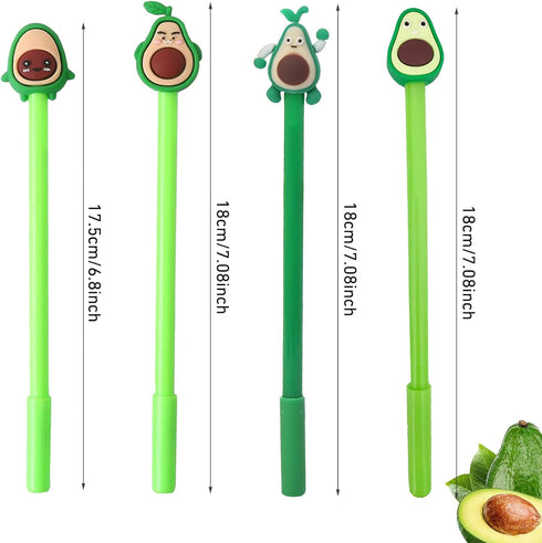 40 Pcs Cute Avocado Gel Ink Pens Fun Kawaii Pens Fruit Writing Pens 0.5 mm Black Ink Cool Pens Novelty Fun Pens for Kids School Office Home Suppli...