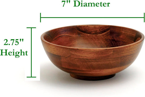 Lipper International Cherry Finished Footed Serving Bowl for Fruits or Salads, Small, 7" Diameter x 2.75" Height, Single Bowl...