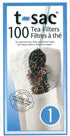 T-Sac Tea Filter Bags, Disposable Tea Infuser, Number 1-Size, 1-Cup Capacity, Set of 100...