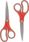 Westcott 55846 7-Inch School Scissors, All-Purpose Heavy-Duty Scissors for Crafting, Back to School, Classroom Supplies,Red/Gray, 2 Pack...