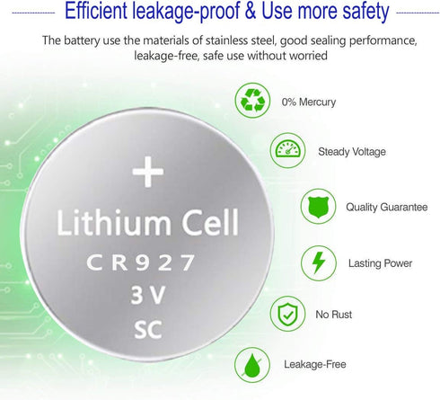 CR927 3V Lithium Battery (10 - Pcs)...