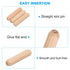 PATIKIL 1/4 Wooden Dowel Pins, 200 Pcs M6x25mm Wood Dowel Pins Hardwood Pegs Fluted Groove Easy Insertion for Crafts Furniture Door Art...