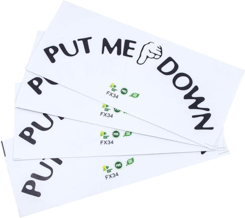 AUEAR, Funny Bathroom Toilet Seat Sticker Decal Reminder Decoration for DIY (4 Pack)...