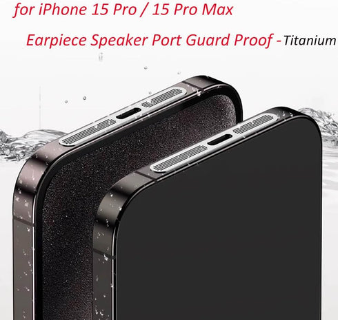 Metal Dustproof Net for iPhone 15 Pro Max, Earpiece Speaker Hole Anti-dust Mesh Protector Compatible with iPhone 15 Pro - Titanium 4 Pcs...