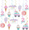 Pastel Ice Cream Two Sweet 2nd Birthday Party Supplies, Ice Cream Donut Party Hanging Swirls Decorations, Summer Ice Cream Party Hanging Streamers...