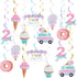 Pastel Ice Cream Two Sweet 2nd Birthday Party Supplies, Ice Cream Donut Party Hanging Swirls Decorations, Summer Ice Cream Party Hanging Streamers...