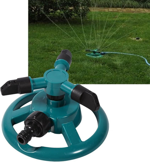 ViaGasaFamido Garden Sprinkler Automatic 360° Circle Rotating Watering Sprinkler Irrigation System Lawn Sprinkler with 3 Nozzle Pipe Hose for Yard...
