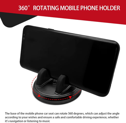 Pack-1 Car Dashboard Navigation Bracket, 360 Degree Rotating Waterproof Vehicle Cell Phone Holder, Universal Automotive Phone Fixing Device Access...