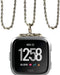 Stainless Steel Chain Necklace Smartwatch Band Compatible with Fitbit Versa 1/2/Lite Newest Polished Silver Metal Twisted Chain Strap Rope Neckban...