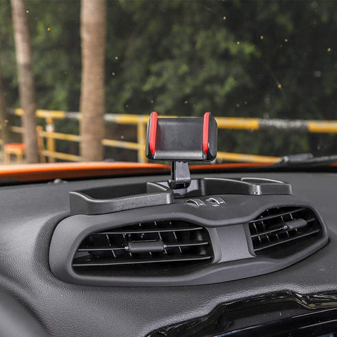 CheroCar Cellphone Multi-Mount Phone Bracket Holder Kit with Storage Box for Jeep Renegade 2015 2016 2017 2018 2019 2020 2021 2022 2023 2024 2025 ...