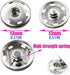 JOSDIOX Sew on Snap Metal Fasten Press Button for Sewing Clothing Silvery and Black (13mm 40sets Silvery and Black)...