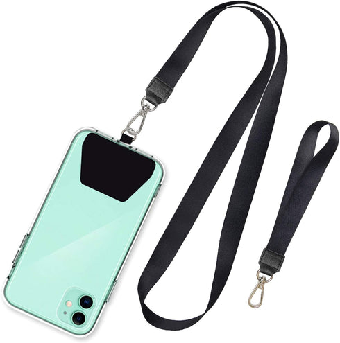 SHANSHUI Phone Lanyard, Neck Strap and Wrist Tether Key Chain Holder Universal for Phone Case Anchor Fit All Smartphones-Black......