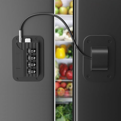 Fridge Lock (2 Pack), Heavy Duty Combination Refrigerator Lock, for Fridge, Cabinets, Window and Child Locks for Cabinets and Drawers, Strong Non-...