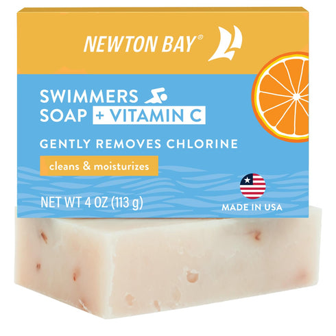 Swimmers Soap + Vitamin C | All Natural Body and Face Wash Soap Bar | Neutralizes and Washes Away Chlorine After Swimming | Revitalizes Sensitive ...