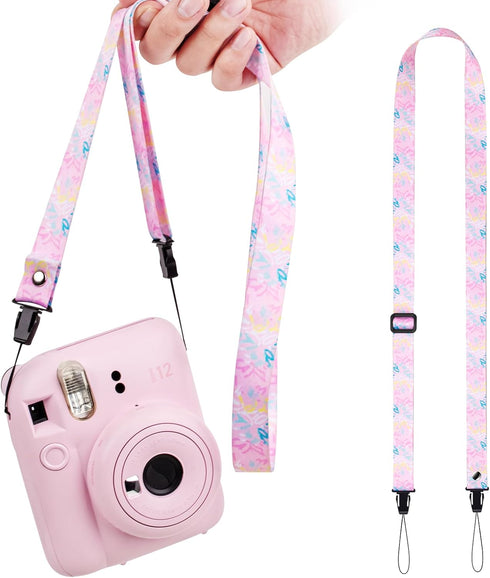 Camera Strap Kids,Camera Lanyard Neck Strap Kids,iPad Strap for Kids,Children Camera Strap for Fujifilm mini Camera Kodak Smile + Smile plus(Pink)...