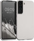 kwmobile Case Compatible with Samsung Galaxy S22 Case - Soft Slim Metallic TPU Silicone Cover - Metallic Silver...