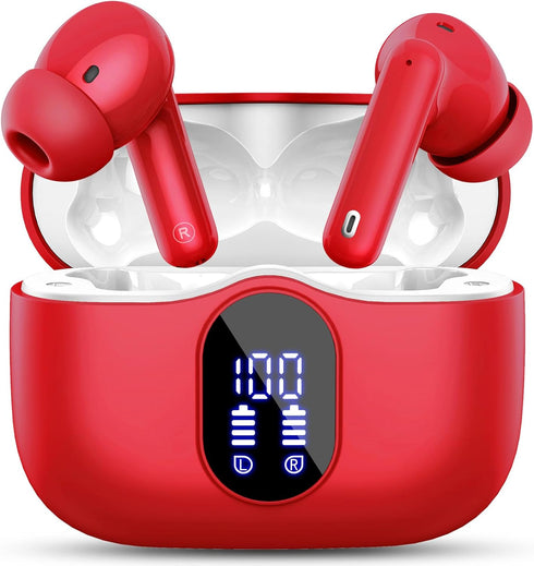 Wireless Earbuds Bluetooth 5.3 Headphones Bass Stereo Ear Buds with Noise Cancelling Mic LED Display in Ear Earphones IP7 Waterproof 36H Playtime ...