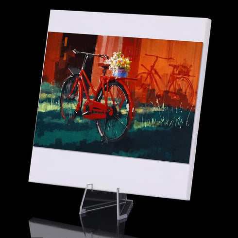 15 Packs Acrylic Easel Stands, 2.2 Inch Tall Card Display Stand, Mini Clear Coin Display Easel Holder for Hold Coins, Pictures, Medallions, Collec...