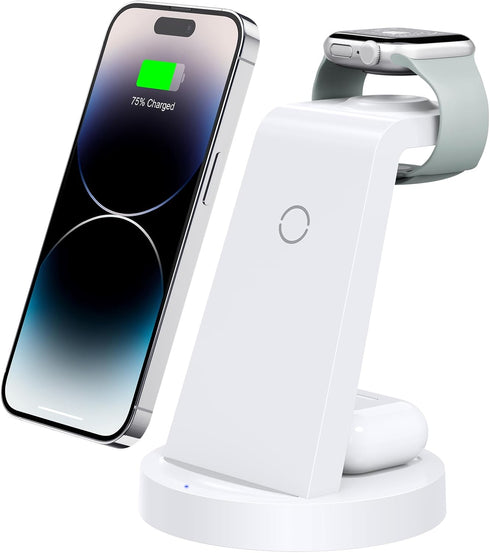 Anlmz 3 in 1 Charging Station for iPhone - Wireless Charger for Apple Products Multiple Devices - Charging Dock Stand for AirPods (for iPhone 15 1...