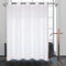 River Dream White Fabric Shower Curtain or Liner with Sheer Window, No Liner Included or Needed, Water Repellent, Machine Washable, 71x74 inches...