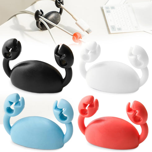 4PCS Crab Cord Organizer Cable Clips, USB Cable Organizers for Home Office Desk, Self-Adhesive Cable Holder,Wire Organizer & Decor...