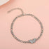 Boho Crystal Butterfly Anklet Bracelet Cz Paved Rhinestone Butterfly Ankle Bracelet Silver Cz Butterfly Dangle Ankle Foot Chain Beach Curb Chain F...