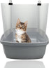 3 Pack Large Size Cat Litter Box Pee Shields, Easy Cleaning Frosted High Side Litter Box Splash Guard Cat Pee Shields for Open Top Litter Pan...