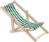 1:12 Scale Wooden Lounge Chair Miniature Dollhouse Foldable Wooden Beach Chair Chaise Longue Toys Dolls House Furniture Accessories - Dark Green...