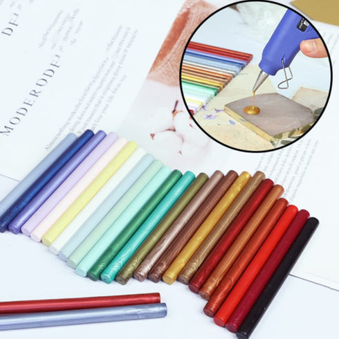 Bronze Wax Seal Sticks, ONWINPOR 30pcs Glue Gun Antique Gold Wax Sealing Sticks for Wax Seal Stamp, Wedding Invitations, Envelope Letter Sealing (...