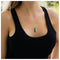 Bohemian Waterdrop Turquoise Choker Necklace Teardrop Turquoise Bead Necklace Turquoise Pendant Necklace Blue Natural Stone Necklace Chain Jewelry...