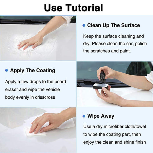 High Gloss 12H 3D Diamond Hardness Nano Super Ceramic Automotive Coating car kit,Hocossy Anti-Scratch Super Hydrophobic Liquid Pro Premium Ceramic...