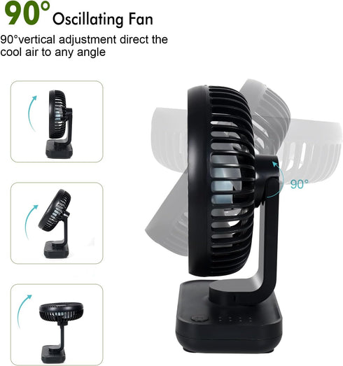 Portable Air Conditioners Fan, 4 Speeds Quiet Portable Air Cooling Fan, Strong Airflow, Manual Tilt Adjustment, Portable Swamp Cooler Fan for Indo...