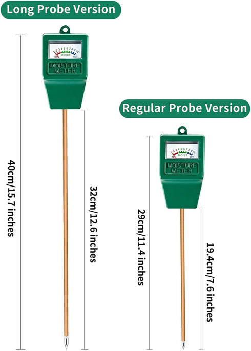 Soil Moisture Meter,Long Probe Plant Hygrometer Moisture Sensor Plant Water Monitor for Potted Plants,Garden,Farm, Lawn(No Battery Needed)...