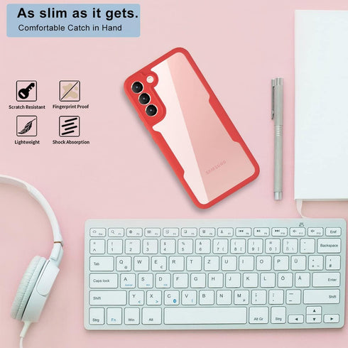 CCSamll for Samsung Galaxy S21 5G Clear Case with Screen Protector, Slim Shockproof Soft TPU Bumper Full Body Protection Phone Cover Case for Sams...