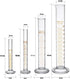 Thick Glass Graduated Measuring Cylinder Set 5ml 10ml 50ml 100ml Glass with Two Brushes...