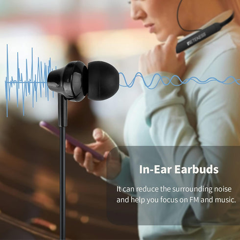 Retekess TR108 FM Radio Headphones, Radio Headset with Wireless, Support FM Stereo, Wireless Call, Rechargeable Battery and Digital Display, Suit ...