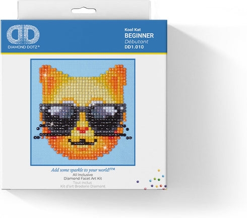 DIAMOND DOTZ Kool Kat Diamond Painting Artwork Kit...