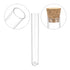 uxcell 10Pcs PS Plastic Test Tubes with Cork Stoppers, Round Base, 12x60mm, Storage Container for Scientific Experiments Sample Display Decoration...